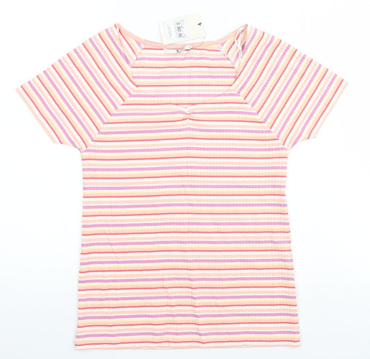 TU Womens Multicoloured Striped  Basic T-Shirt Size 12