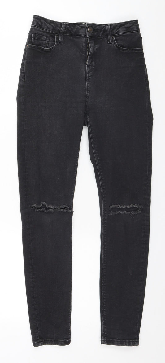 Topshop Womens Black   Skinny Jeans Size 26 in L26 in