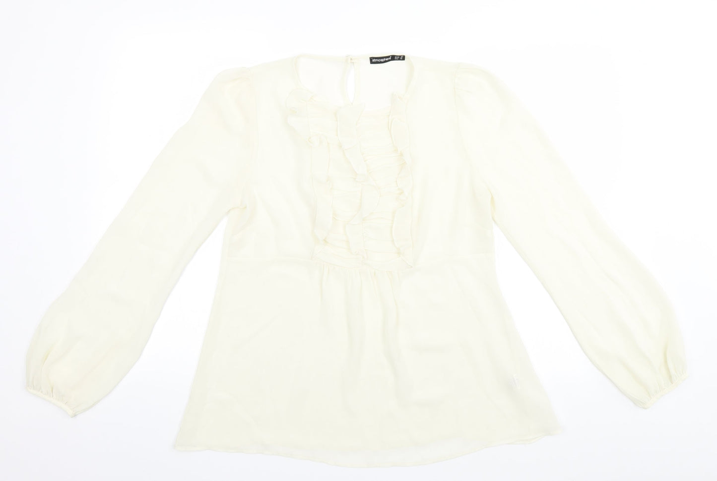 Atmosphere Womens Ivory   Basic Blouse Size 10