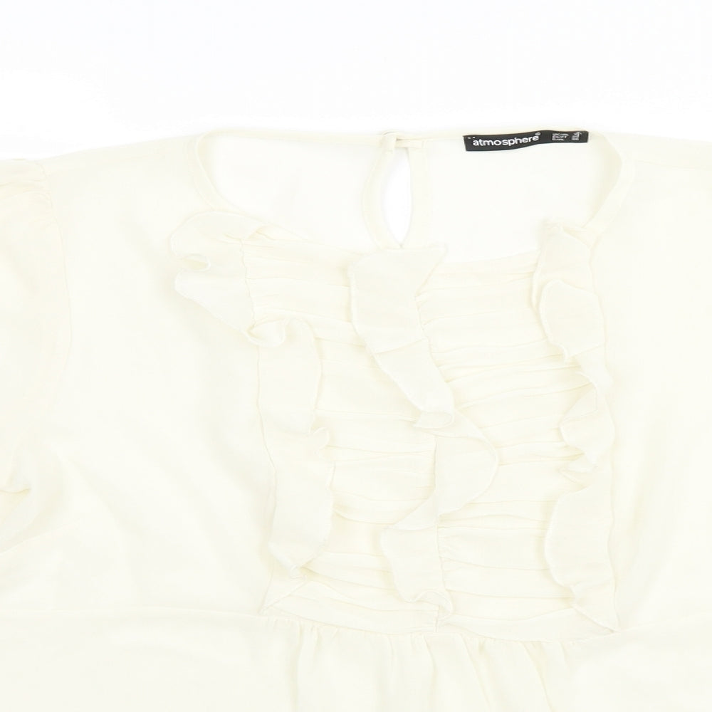 Atmosphere Womens Ivory   Basic Blouse Size 10