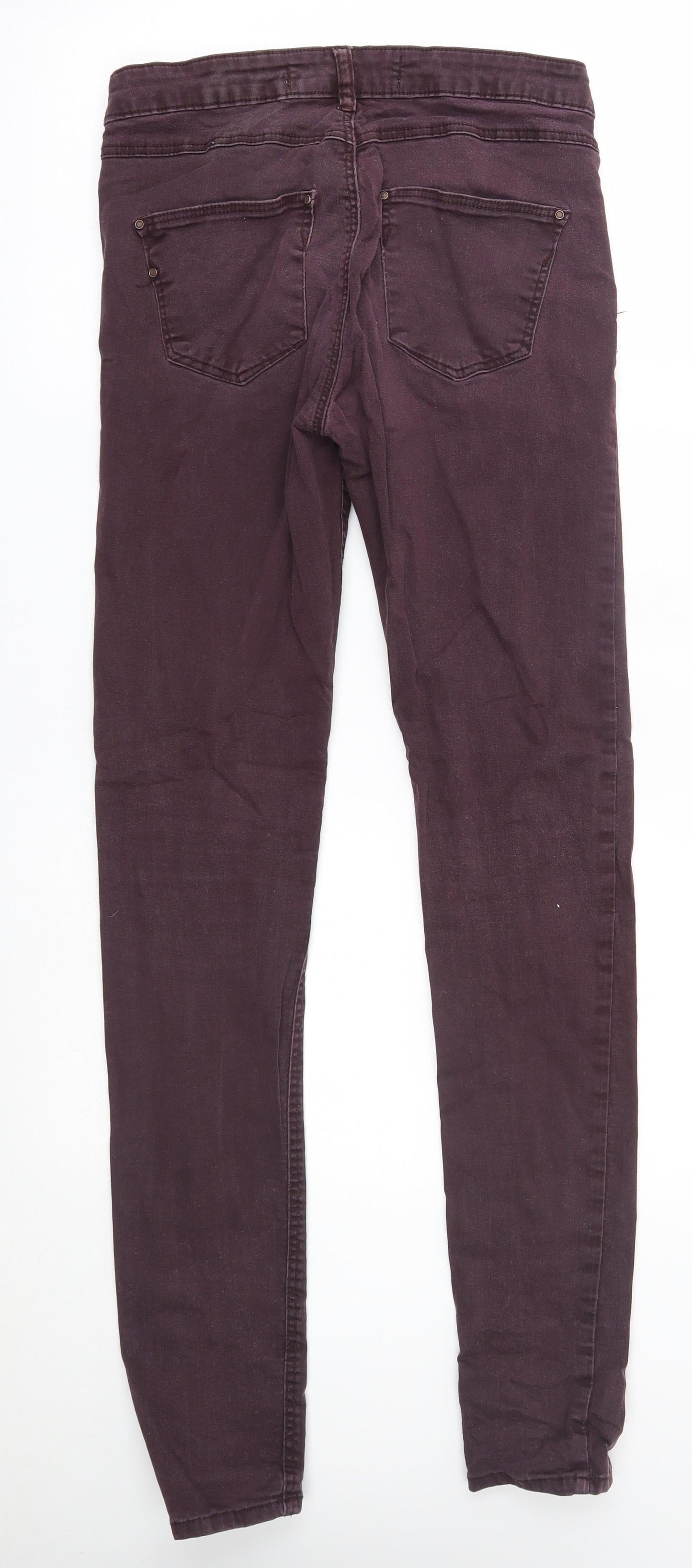 Preworn Womens Red   Skinny Jeans Size 10 L31 in - super skinny