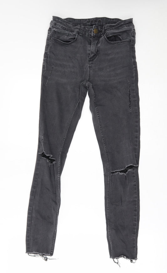 VILA Womens Grey   Skinny Jeans Size 26 in L27 in