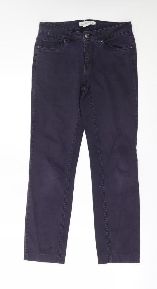 H&M Womens Purple   Straight Jeans Size 10 L25 in