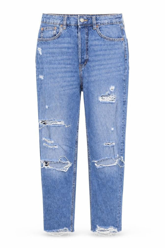 H&M Womens Blue   Tapered Jeans Size 8 L25 in