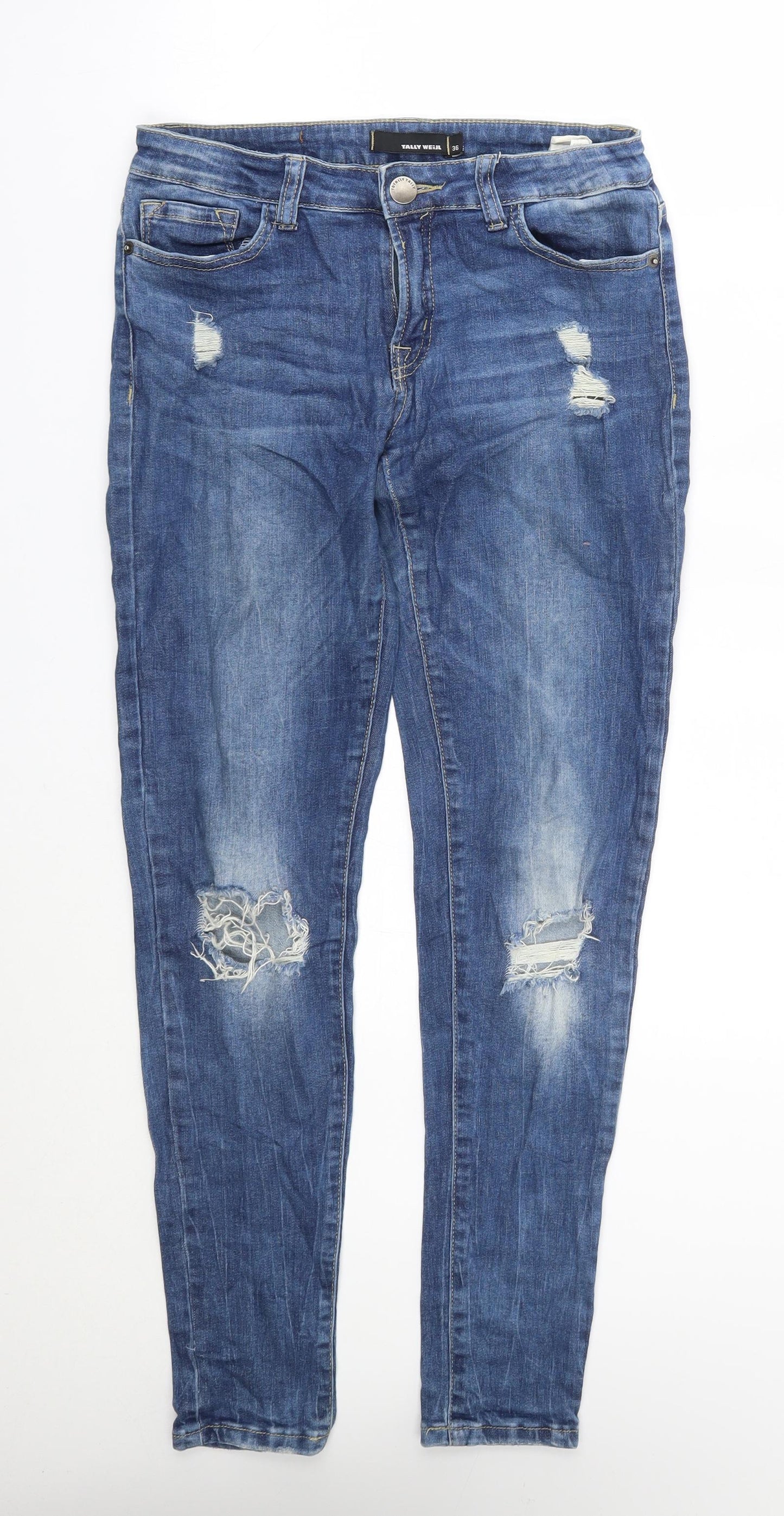 TALLY WEiJL Womens Blue   Skinny Jeans Size 8 L28 in