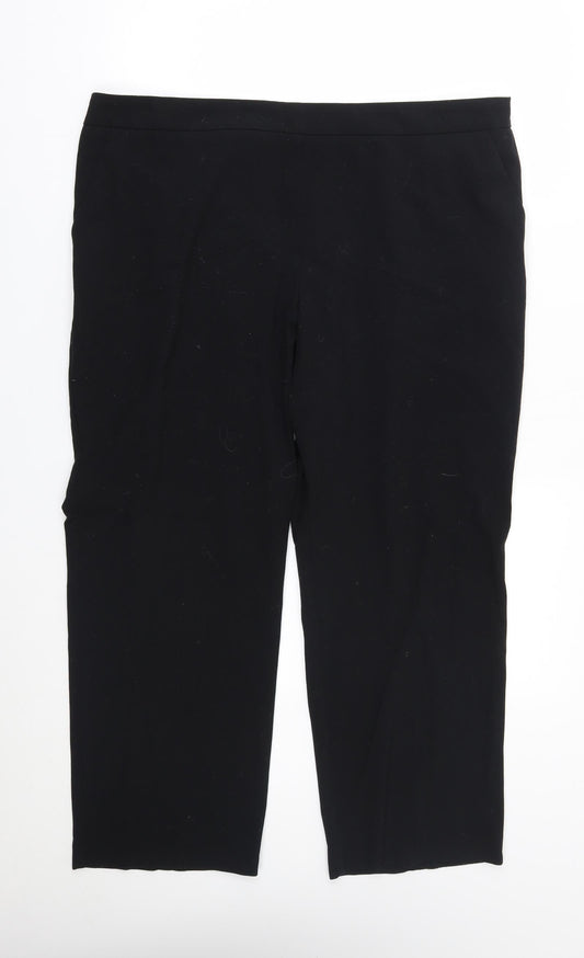 M&S Womens Black   Trousers  Size 40 in L26 in