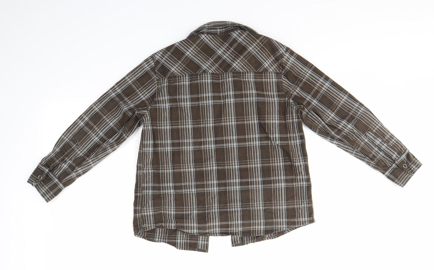 NEXT Boys Brown Check  Basic Button-Up Size 8 Years