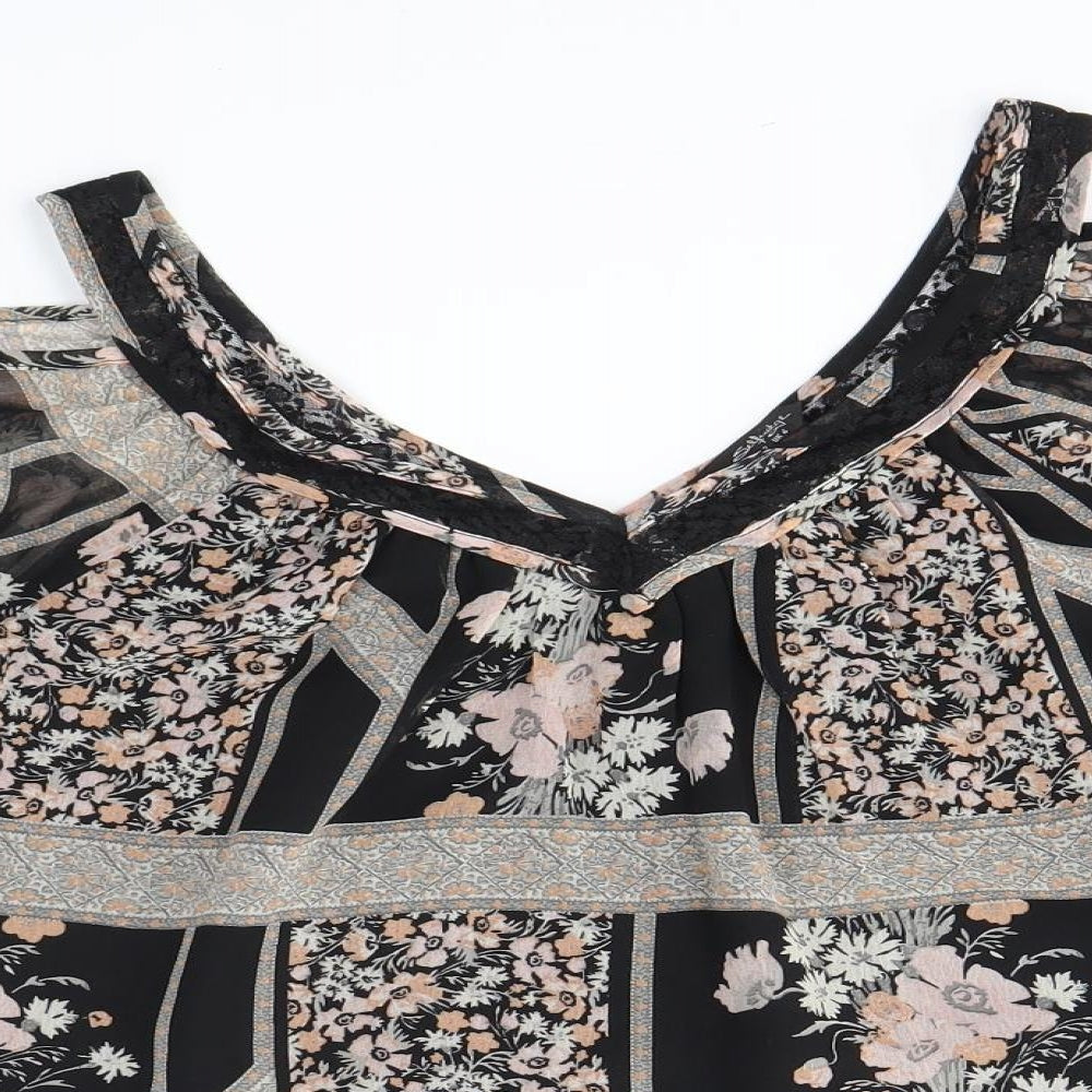Miss Selfridge Womens Multicoloured Floral  Basic Blouse Size 6