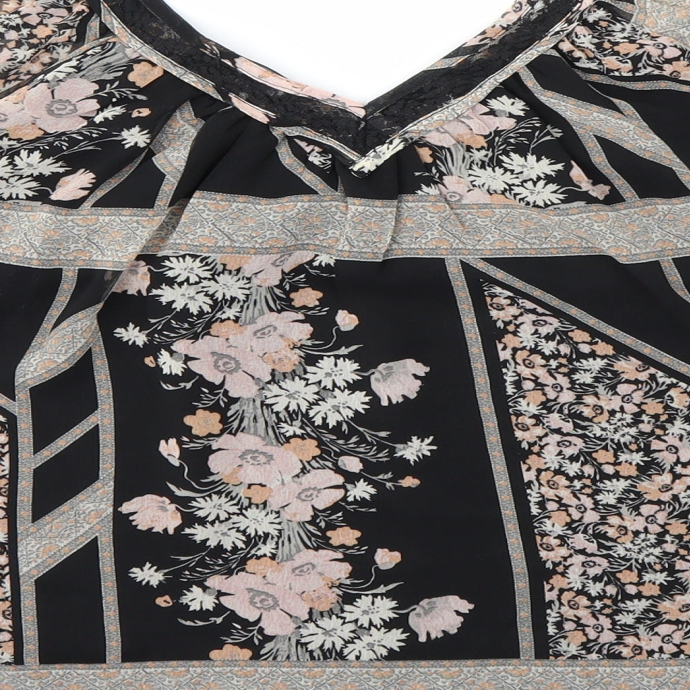 Miss Selfridge Womens Multicoloured Floral  Basic Blouse Size 6