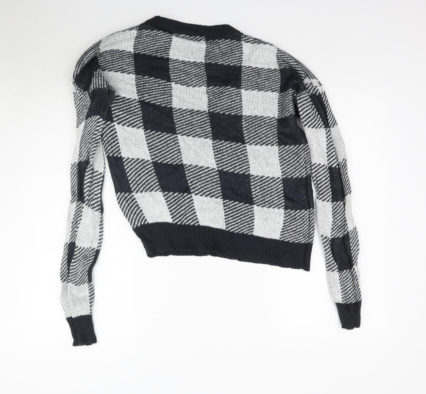Beloved Womens Multicoloured Plaid Knit Pullover Jumper Size S