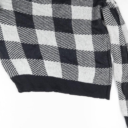 Beloved Womens Multicoloured Plaid Knit Pullover Jumper Size S
