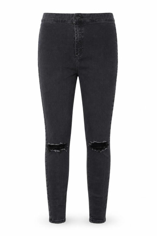 Topshop Womens Black  Denim Skinny Jeans Size 32 L28 in