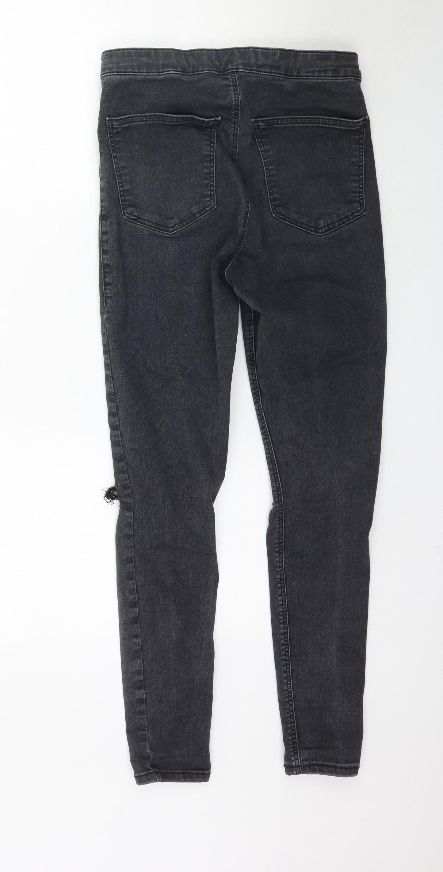 Topshop Womens Black  Denim Skinny Jeans Size 32 L28 in