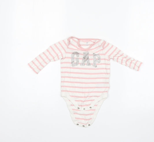 Gap Baby Pink Striped  Romper One-Piece Size 12-18 Months