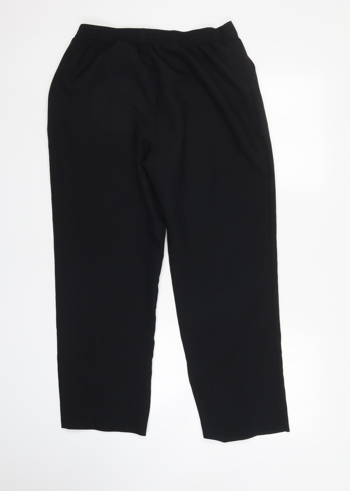 M&S Womens Black   Trousers  Size 14 L28 in