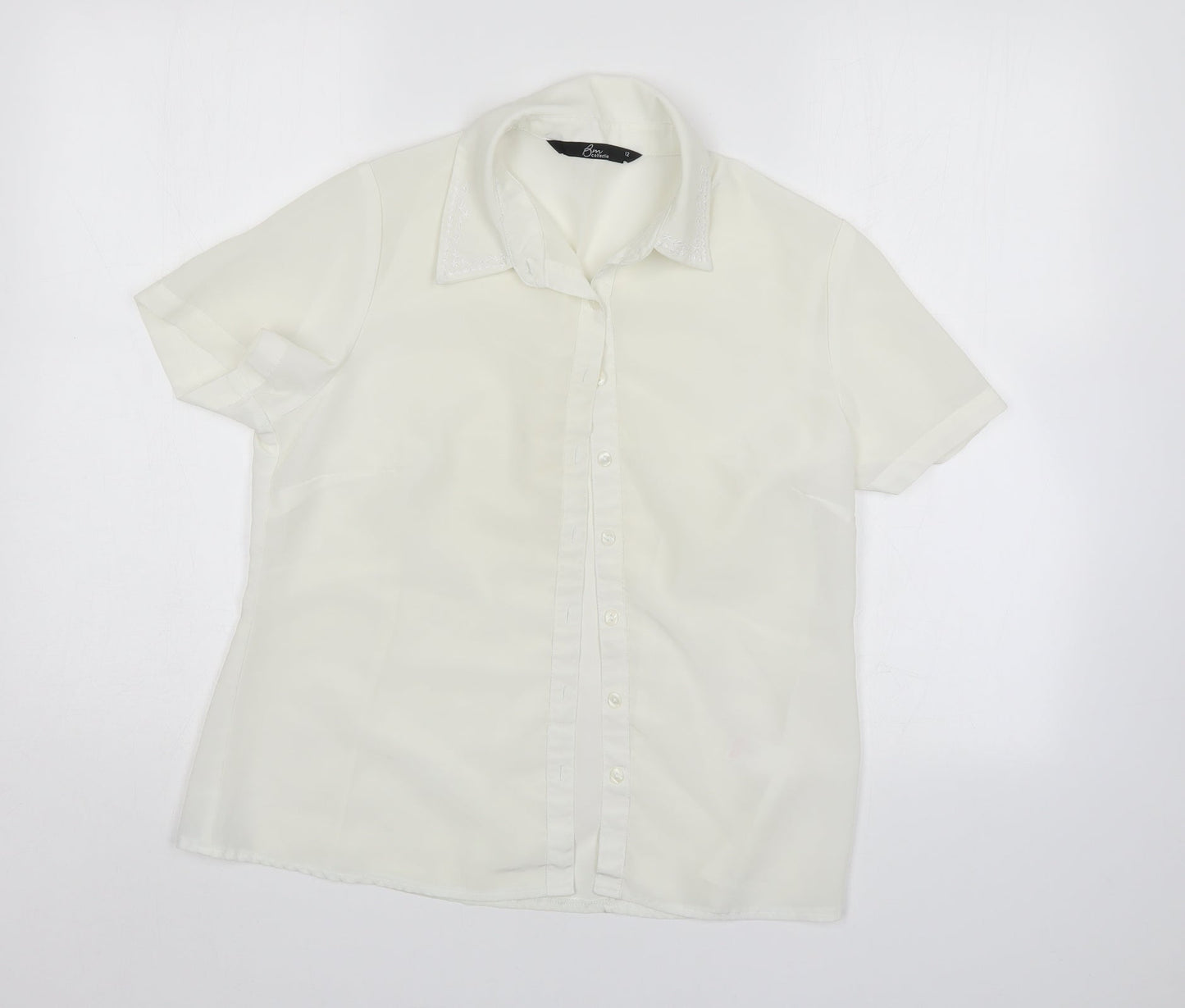 BM collection Womens White   Basic Button-Up Size 12
