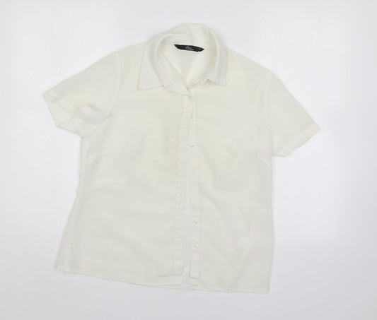 BM collection Womens White   Basic Button-Up Size 12