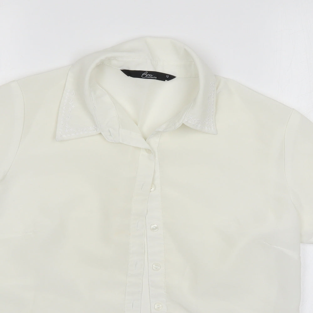 BM collection Womens White   Basic Button-Up Size 12
