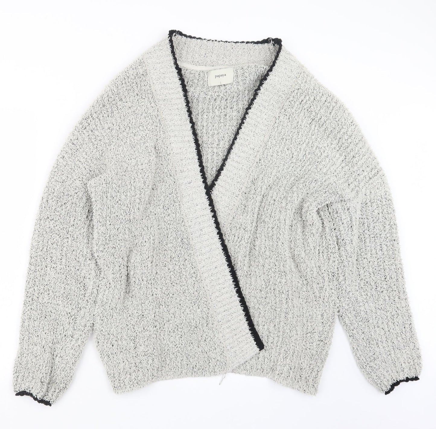 Papaya Womens Grey   Cardigan Jumper Size L