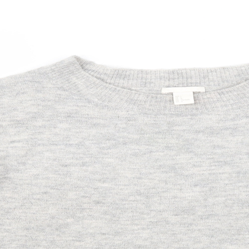 H&M Womens Grey  Knit Pullover Jumper Size L