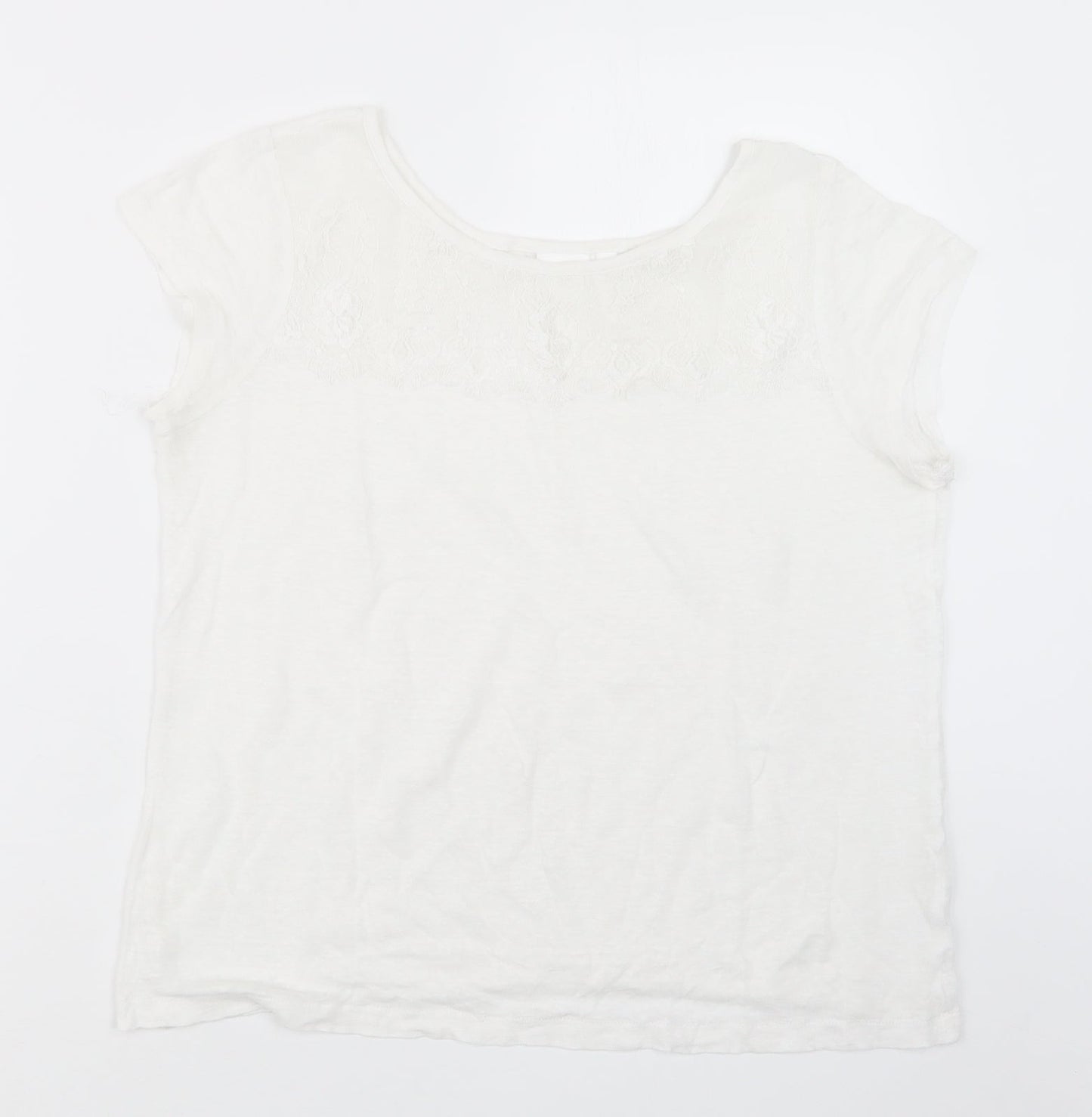 In Wear Womens White   Basic T-Shirt Size S