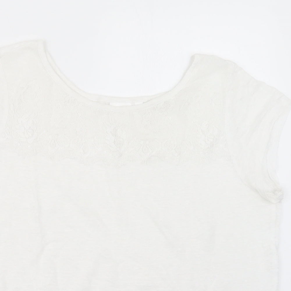In Wear Womens White   Basic T-Shirt Size S