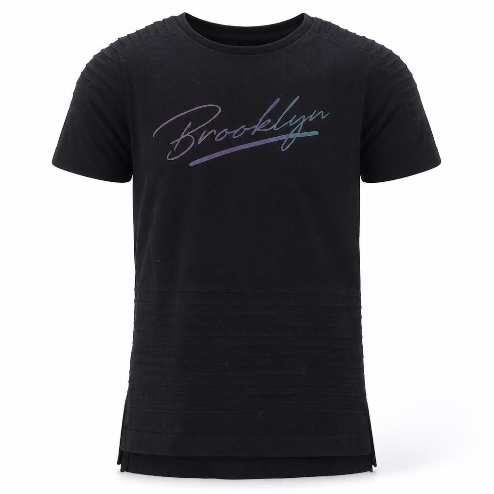 Primark Boys Black   Basic T-Shirt Size 7-8 Years  - Brooklyn