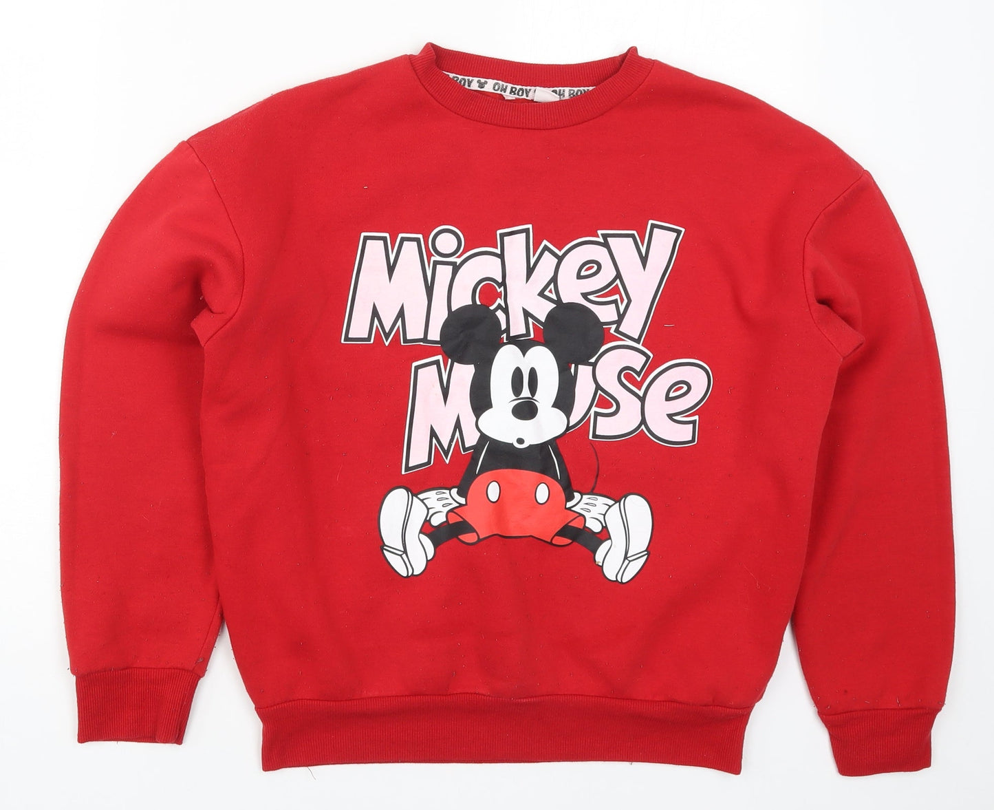 Primark Womens Red   Pullover Sweatshirt Size 6  - Mickey Mouse