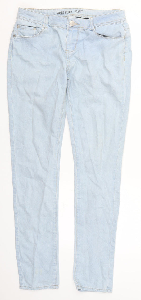 Preworn Womens Blue  Denim Skinny Jeans Size 12 L30 in