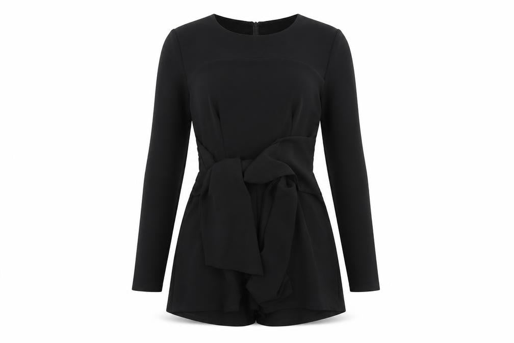 In the Style Womens Black   Playsuit One-Piece Size 8