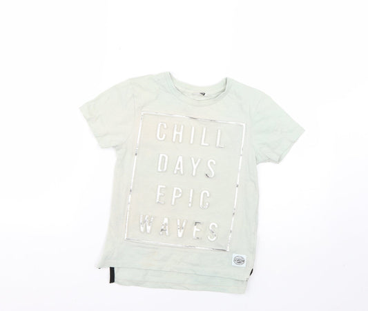 pep&co Boys Green   Basic T-Shirt Size 6-7 Years
