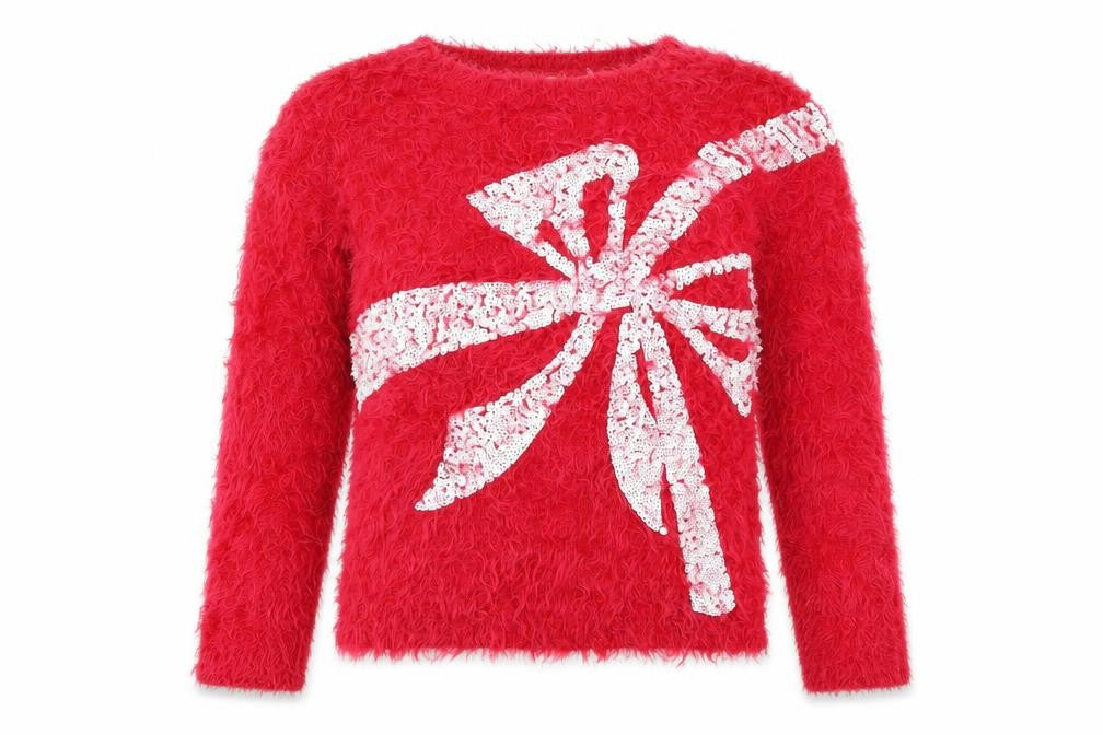 Star Womens Red Geometric  Pullover Jumper Size 10