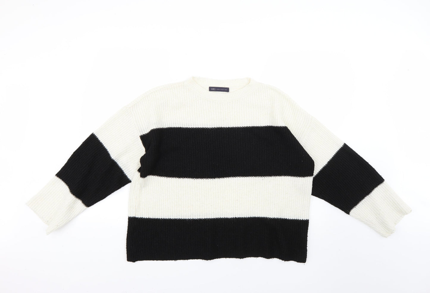 Marks and Spencer Womens Multicoloured Striped  Pullover Jumper Size M