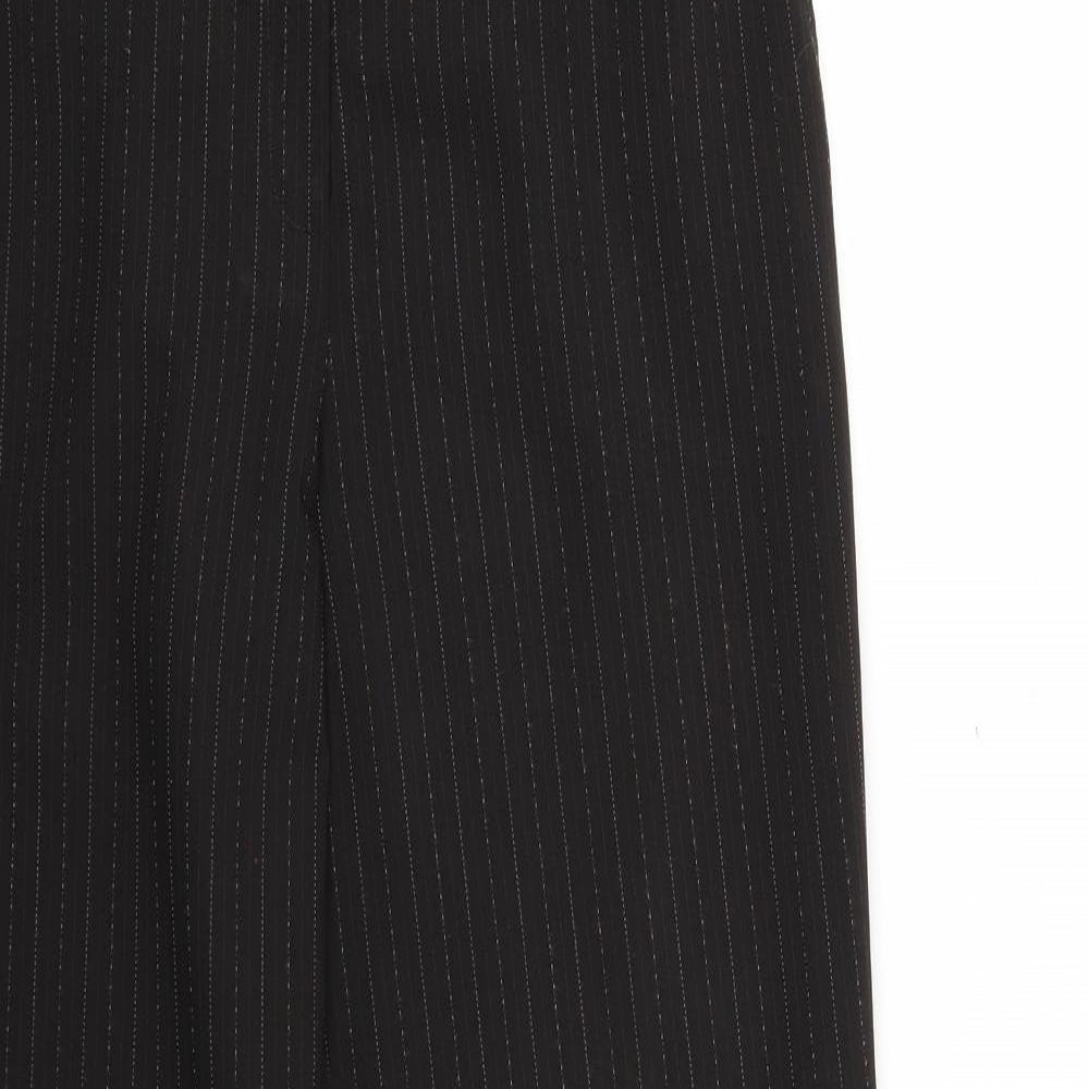 evie Womens Black Striped  Trousers  Size 12 L27 in
