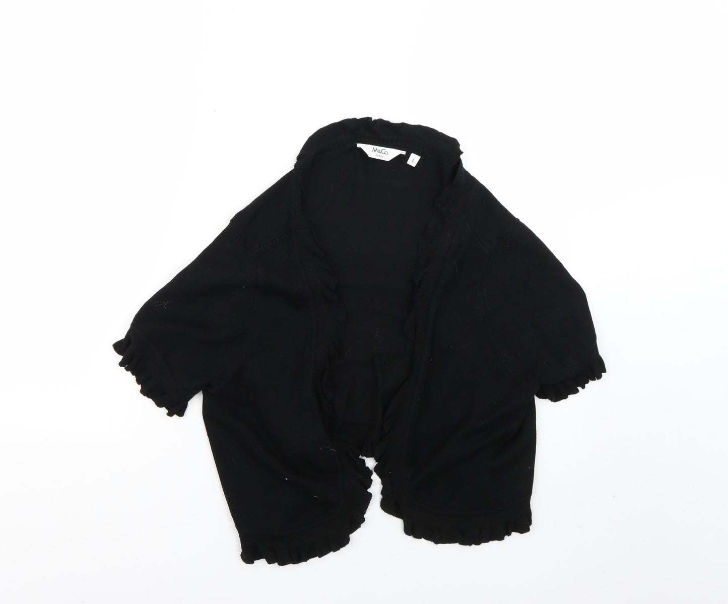M&Co Womens Black   Cardigan Jumper Size L