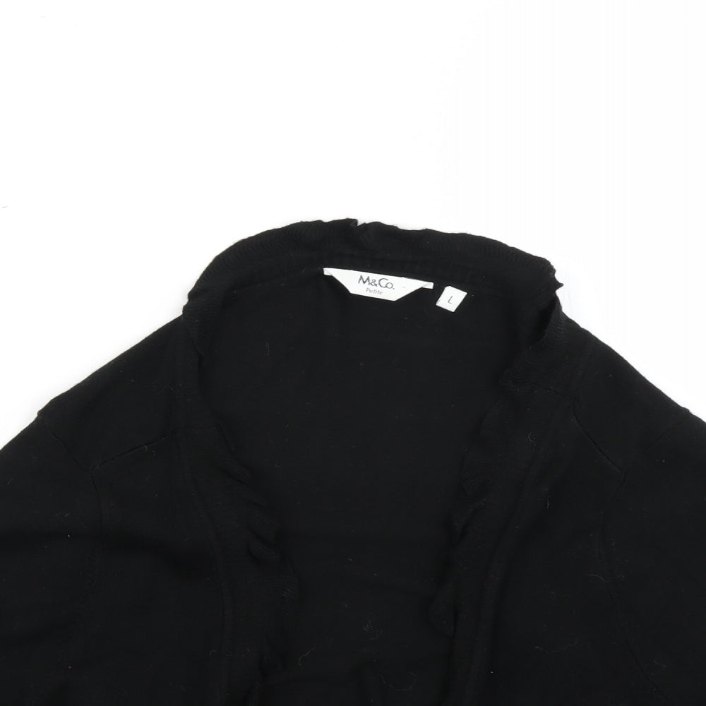 M&Co Womens Black   Cardigan Jumper Size L