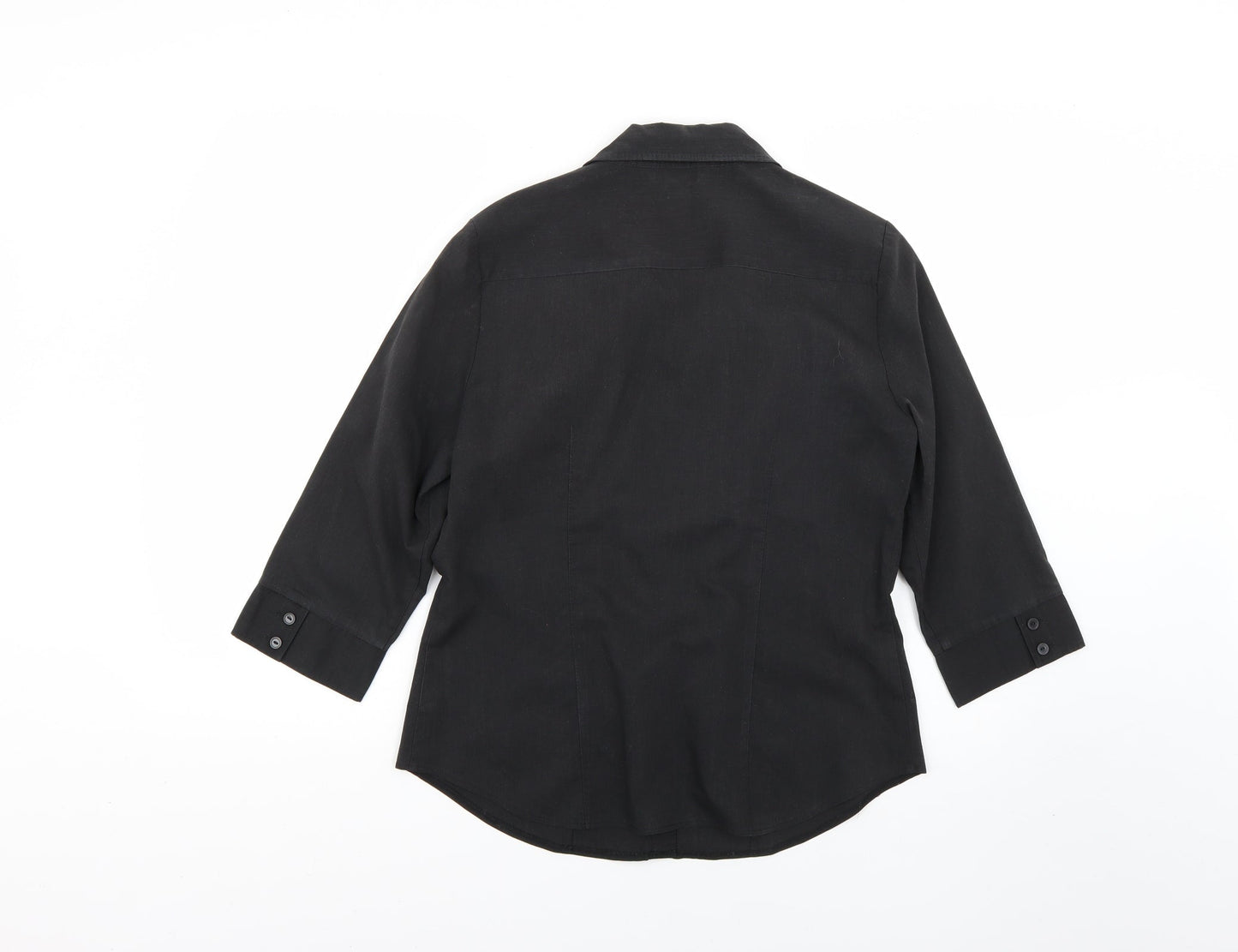 F&F Womens Black   Basic Button-Up Size 12