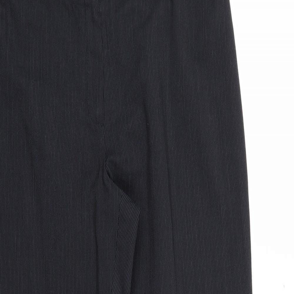 NEXT Womens Black Striped  Trousers  Size 12 L26 in