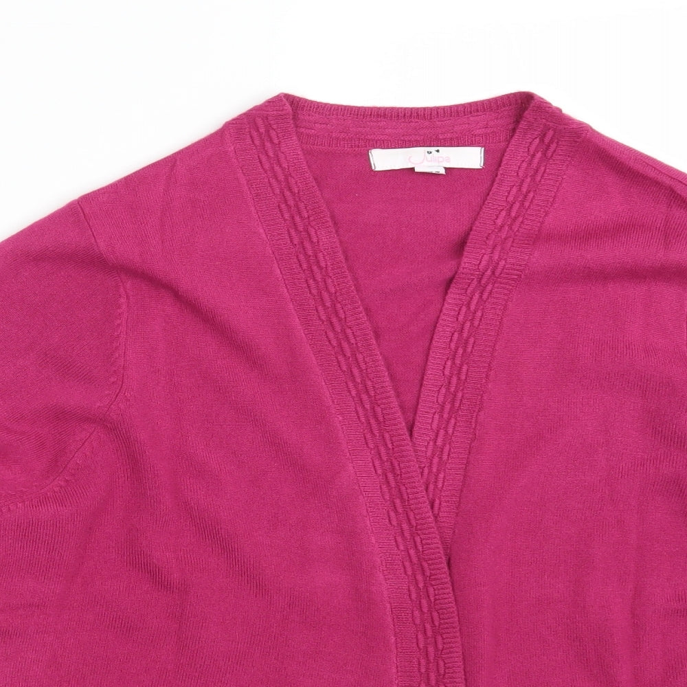 Julipa Womens Pink  Knit Wrap Jumper Size 16