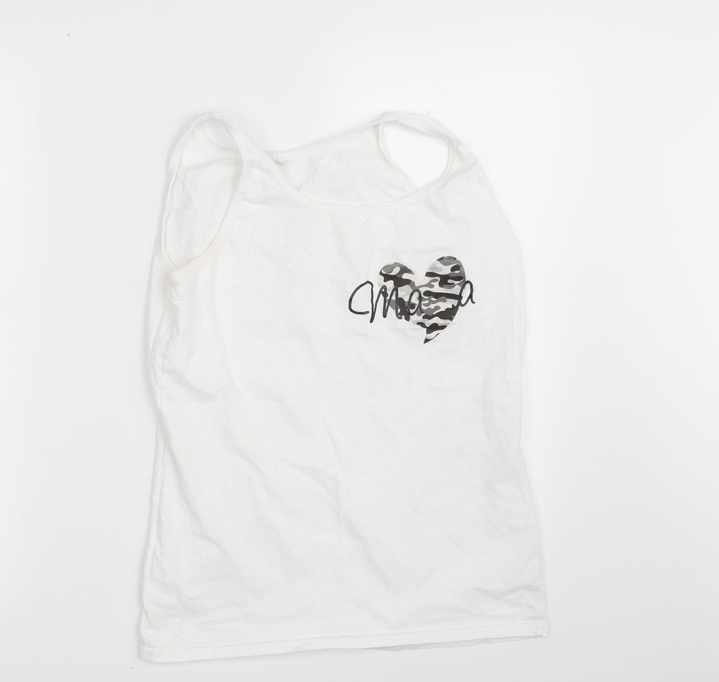 Gildan Womens White   Basic Tank Size L