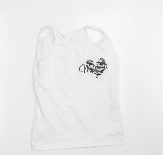 Gildan Womens White   Basic Tank Size L