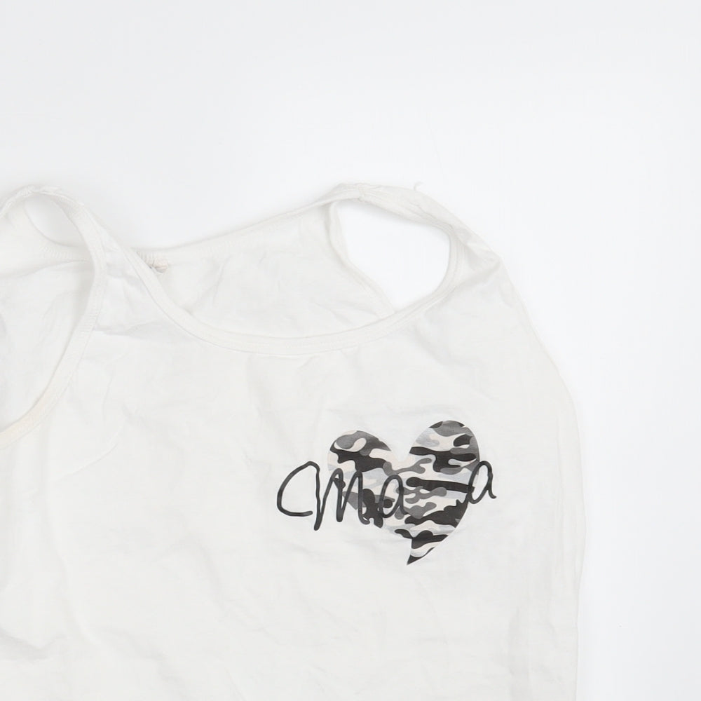 Gildan Womens White   Basic Tank Size L