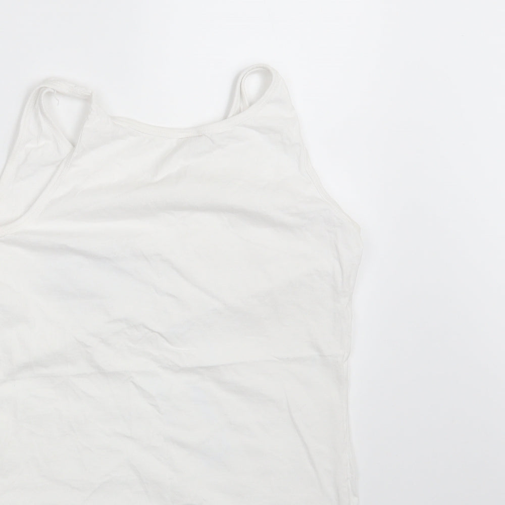 Gildan Womens White   Basic Tank Size L