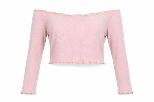 H&M Womens Pink   Cropped Blouse Size L
