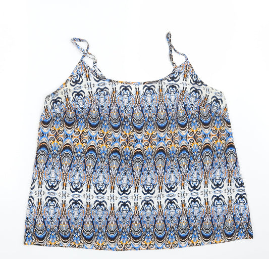 Label Be Womens Multicoloured Argyle/Diamond  Camisole Tank One Size