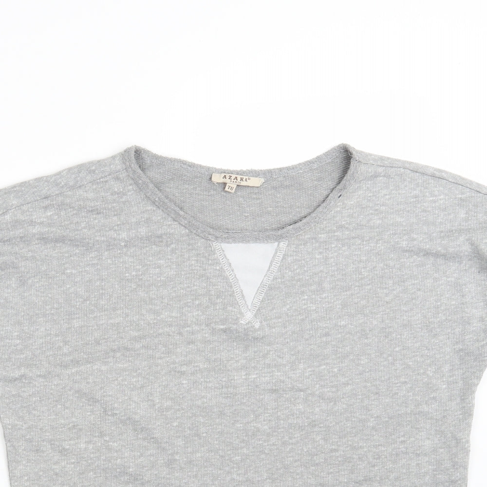 Azara Paris Womens Grey   Basic T-Shirt One Size