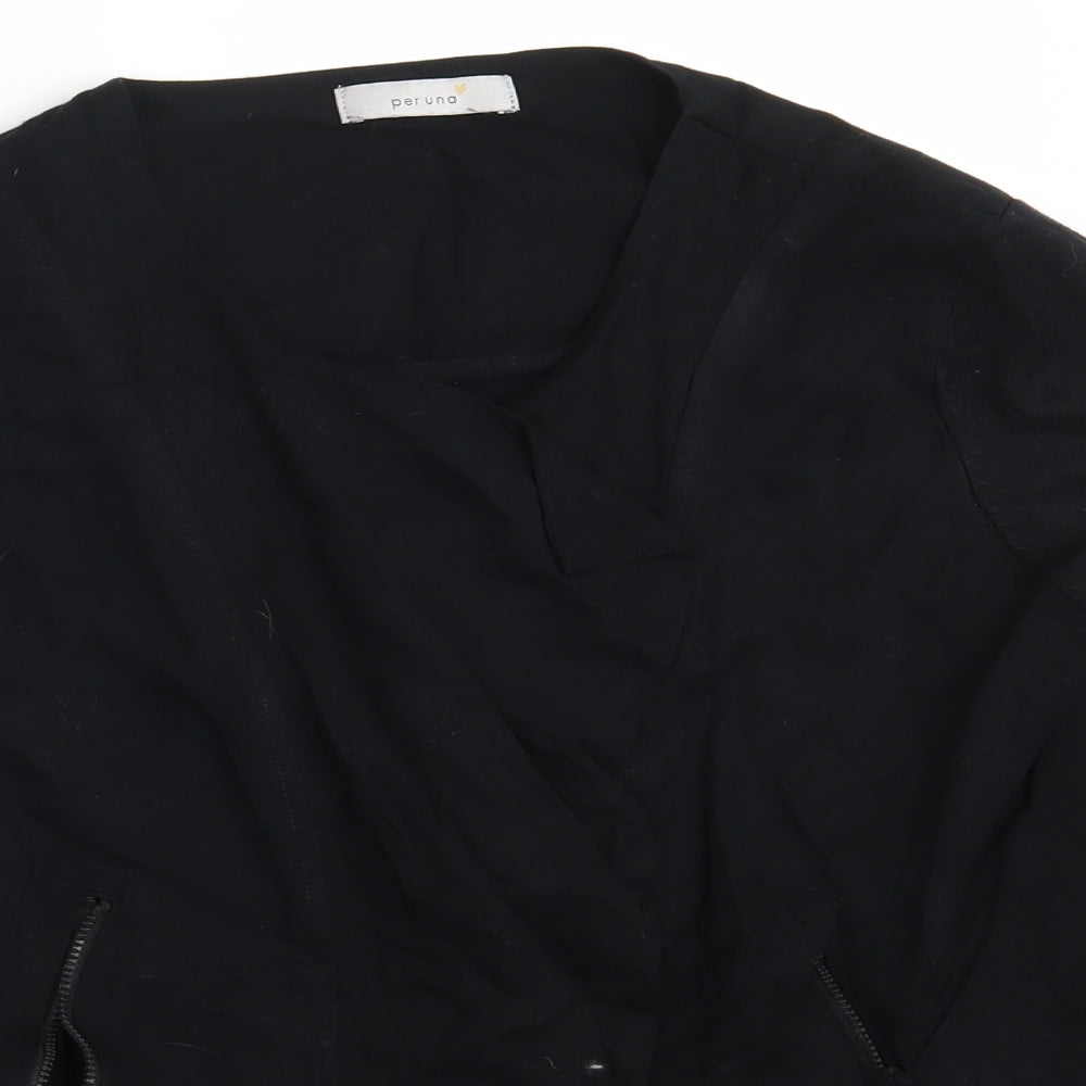Per Una Womens Black   Wrap Jumper Size 12
