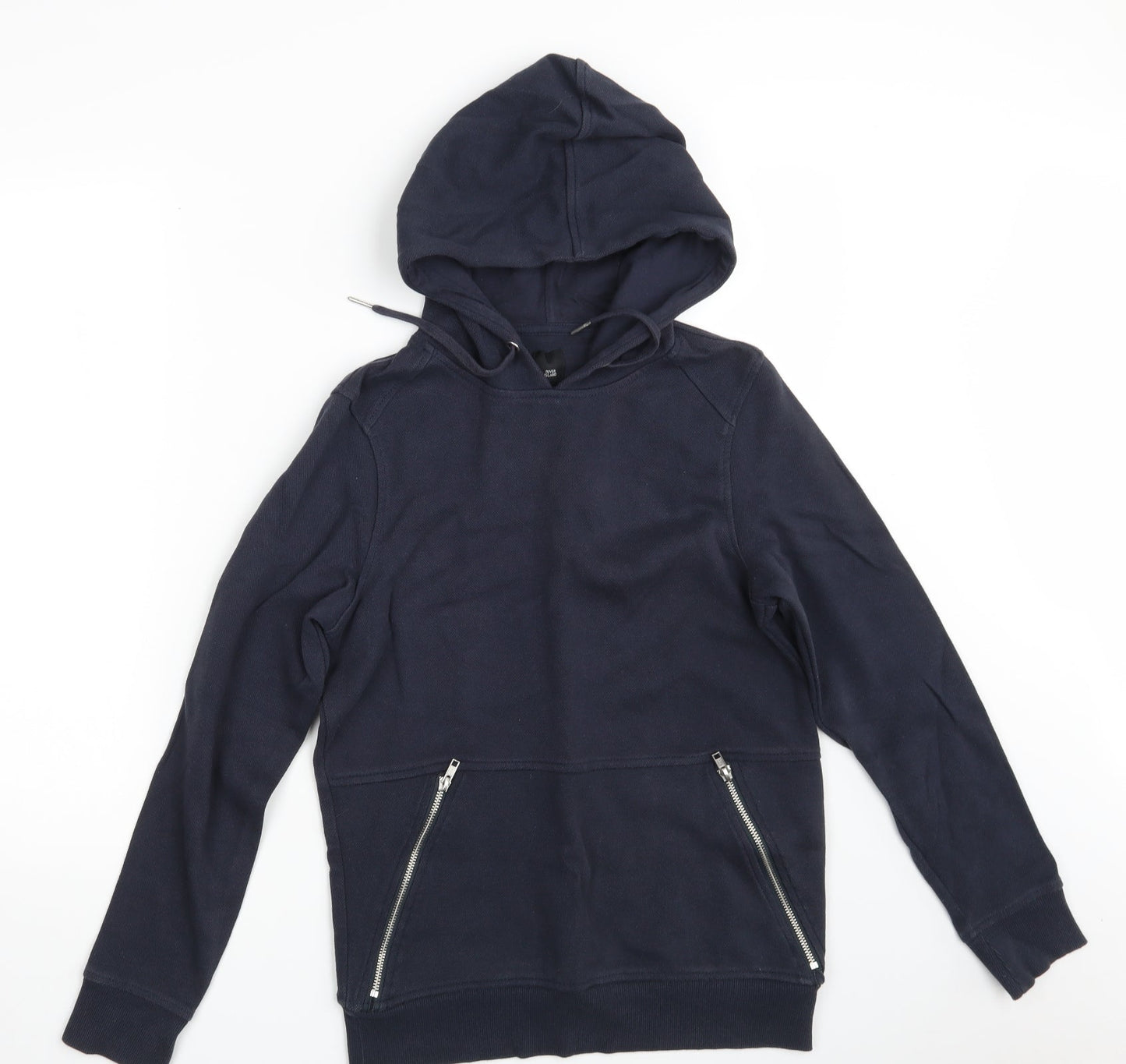 River Island Mens Blue   Pullover Hoodie Size S