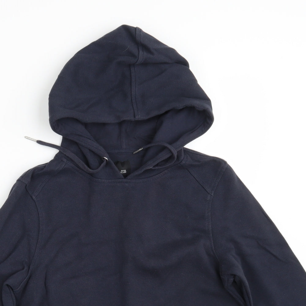 River Island Mens Blue   Pullover Hoodie Size S