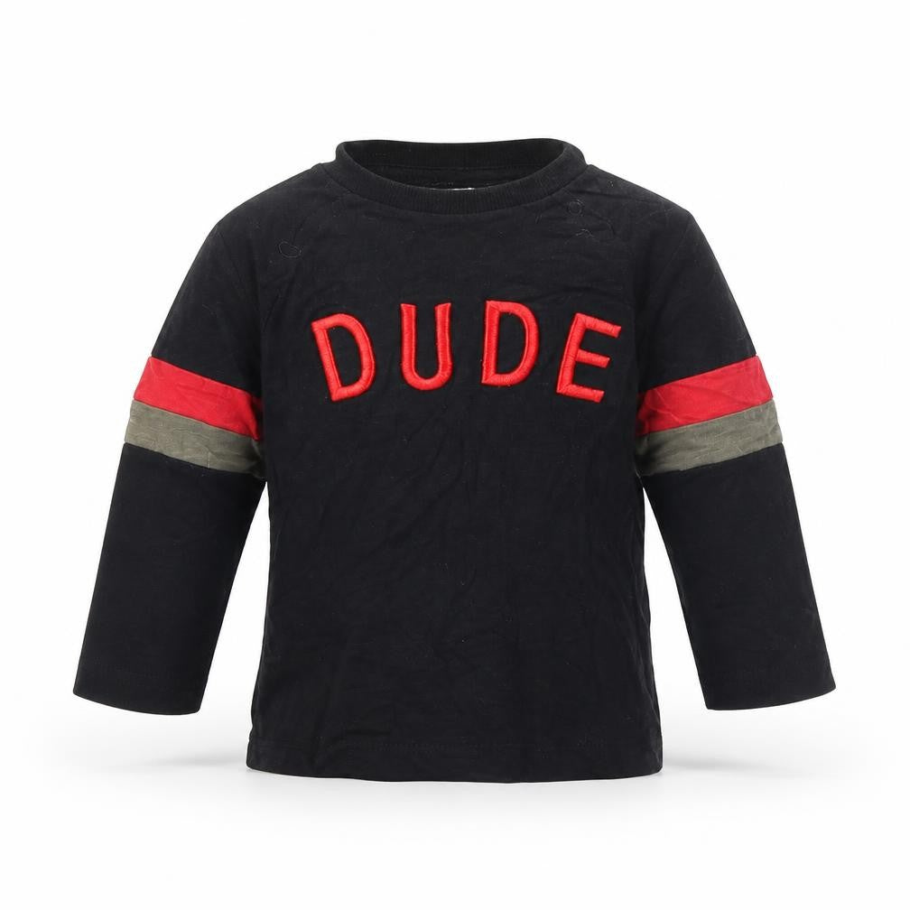 Nutmeg Girls Black   Basic T-Shirt Size 12 Months  - DUDE